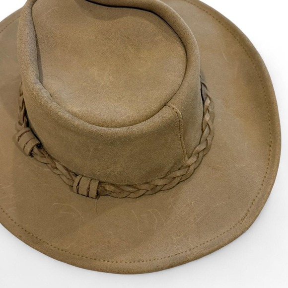 Minnetonka Leather Braided Outback Hat